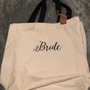 Bride canvas tote